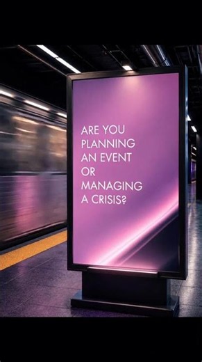 → Planning an event and managing a crisis should not be the same job.