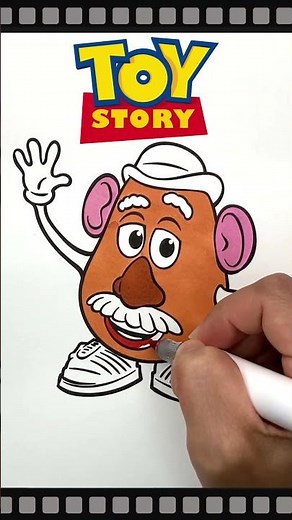 Coloring Mr. Potato Head（MR.ポテトヘッド）｜TOY STORY [Coloring book] #drawing #ぬりえ