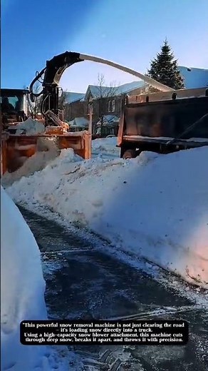 Insane Snow Removal Machine Loading Snow Straight Into a Truck! #shorts