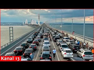 Alarm on Crimean bridge, traffic stopped: frightened Russians increase security measures