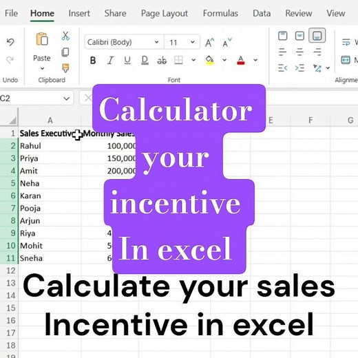 Calculate Your incentive instantly in Excel in 5 Seconds 🤯