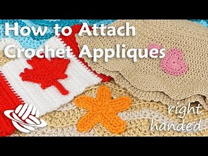 How to Attach Crochet Appliques (right-handed version)