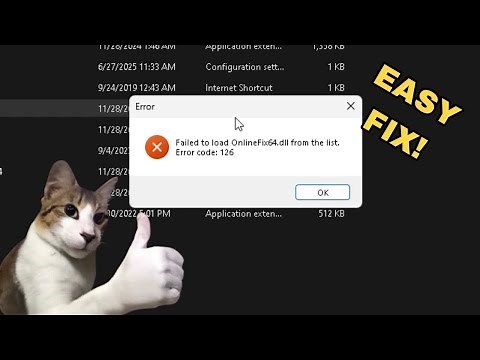 How to Fix Failed to Load OnlineFix64.dll from the List. Error code:126 | 2025