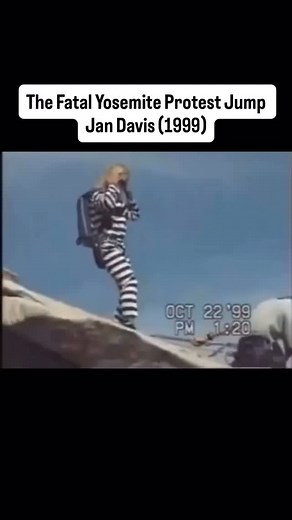 Viral Videos on Instagram: "In 1999, veteran BASE jumper Jan Davis joined a protest against the National Park Service’s ban on BASE jumping at Yosemite. The goal: to prove the sport’s safety when done by trained professionals. But Davis borrowed unfamiliar gear to avoid confiscation. The ripcord was placed differently than in her usual setup. In those few critical seconds, she couldn’t locate it. She fell from El Capitan, and the demonstration turned into tragedy. Her death remains one of the mo