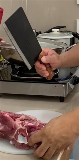 Butcher knife #cooking #chopping #fyp