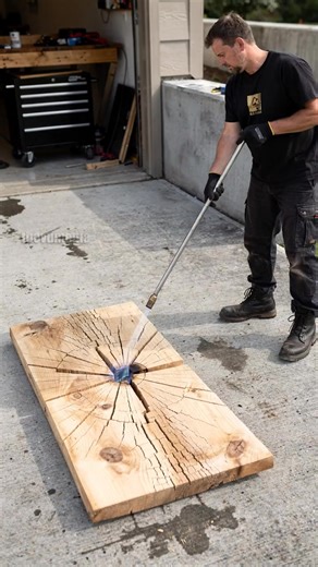 Watch the mesmerizing transformation of a raw timber slab into a high-end 'Lava' coffee table. This high-speed build begins with an intricate wooden slab being meticulously scorched with a high-intensity torch to create a deep, charred texture. The artisan then pours vibrant orange and red epoxy resin into the natural fissures, mimicking the look of molten lava. After layers of clear casting resin are applied, the surface is power-buffed and polished to a mirror-like finish. Finally, the masterp