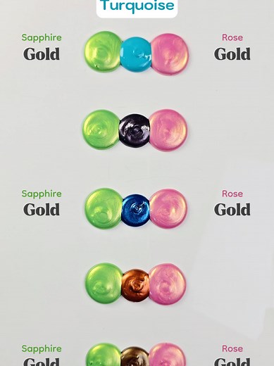 Sapphire Gold & Rose Gold Paint Mixing: 5 Mesmerizing Shades