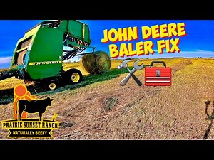 John Deere Baler Plugging Up and Hay Wrapping around Rollers, here's an Easy Fix!! 🛠🧰