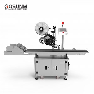 [Hot Item] Automatic Sticker Plastic Bag Labeling Machine Etiquetadora Sticker Paper Card Plane Plastic Pet Vacuum Plastic Empty Bag