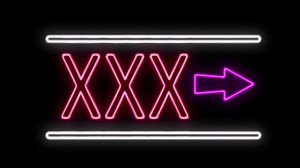 XXX et Flèche néon S'identifier dans le style rétro s'activer