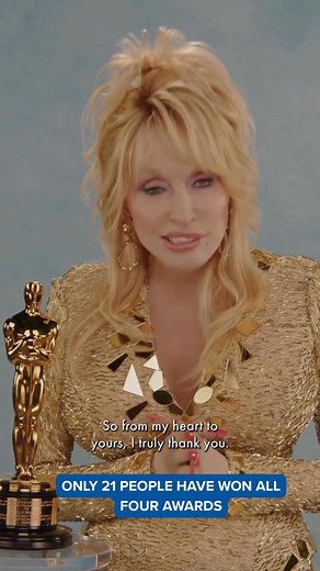 Dolly Parton is now one step closer to a coveted EGOT, which is an Emmy, Grammy, Oscar and a Tony. Only 21 people have won all four awards. | WBIR Channel 10