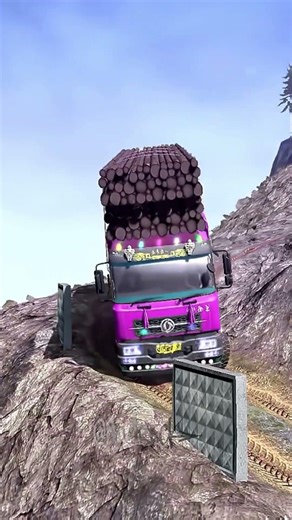 truck heart day against the cliff #niutruck #snowrunner