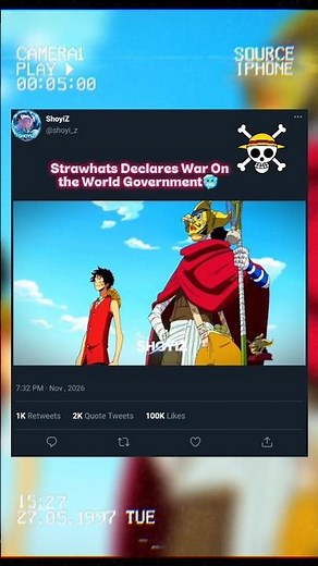 The strawhats Declares War against the entire world ✨