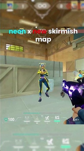 neon x new skirmish map #radiant #valorant #valorantclips