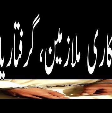 Arrests of government employees in Islamabad.