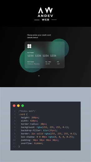 Creación de tarjeta de crédito animada con HTML y CSS