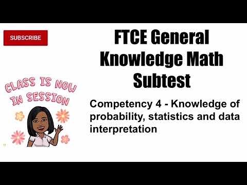FTCE General Knowledge Math Subtest - Competency 4 | Time Stamped Questions