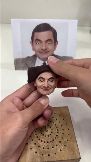 I made a Mr. Bean figurine from scratch using clay – including the entire making process.
