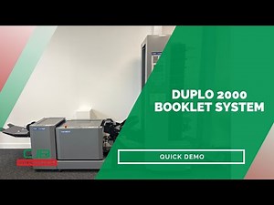 Duplo 2000 Booklet System - Quick Demo