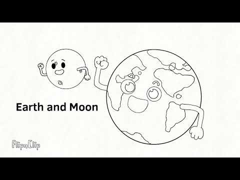 JunyTony Solar System Outlines with moons and New Chara