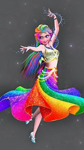 Elsa >> Rainbow Princess #fashion #procreate #art #disney #GlowUpTransformation | Cartoon GlowUp