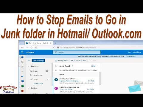 How to stop incoming emails to go in Junk folder in Hotmail/ Outlook.com