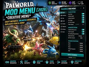 [2026] Palworld Mod Menu *Creative Menu* PC| Craft Instantly, Unlimited Resources/ Duplicate Items