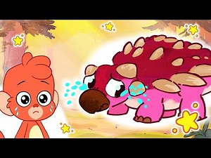 Club Baboo | Why is the baby Ankylosaurus crying? | He lost his mommy! | Learn Dinosaur Names