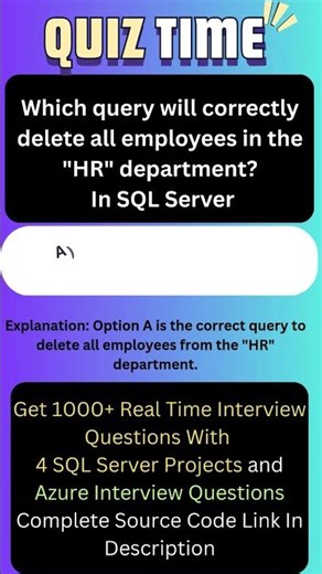 SQL Delete Query Based Technical Round Interview Questions and Answers