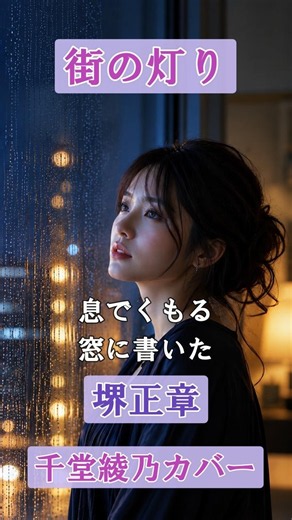 街の灯り（堺正章）【千堂綾乃が歌う哀愁歌謡カバーシリーズ】｜“恋が始まりそうな夜”｜#SUNO AI #shorts