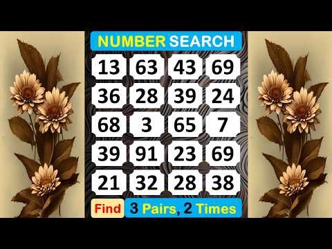 Number Search: How Deep Is Your Concentration? #braingame #memory #puzzle #quiz #mindset #match-#399