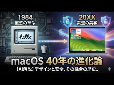 OS・macOSの進化：究極の美学、そして鉄壁の要塞へ。それは“Mac”が辿った、40年にわたる進化の物語だった。見た目から要塞化まで