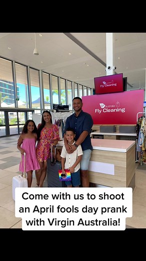 Come with us to shoot an April fools day prank with Virgin Australia❤️ Its always crazy to see what actually makes the ad, because so much footage is taken. And they use literally seconds of the footage! This was so fun and we are so grateful for the opportunity! #aprilfools #virginaus #prank #bts #familyshoot #family #actors