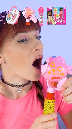 ASMR Barbie Candy Box, Pink Candy Eating #mukbang #challenge