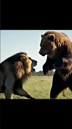 Lion vs Bear Epic Battle