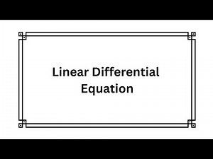 Solve First Order Linear Differential equations|| Full Concept!