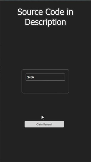 Stubborn Reward Button #javascript #html #css #shorts