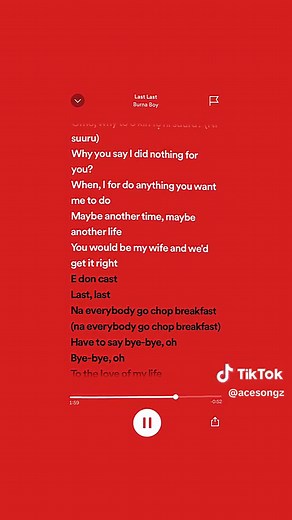 Burna Boy Last Last Lyrics | Afrobeat Speed Radio