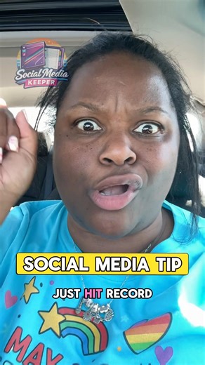 Social Media Tip of the Day 🤳🏾💡Just hit record + Talk to the camera
