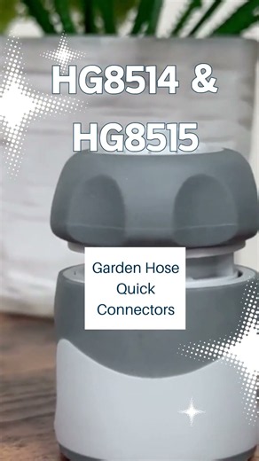 Garden Hose Quick Connectors | Automatic Water Stop & Non-Slip Design | HG5814 & HG5815