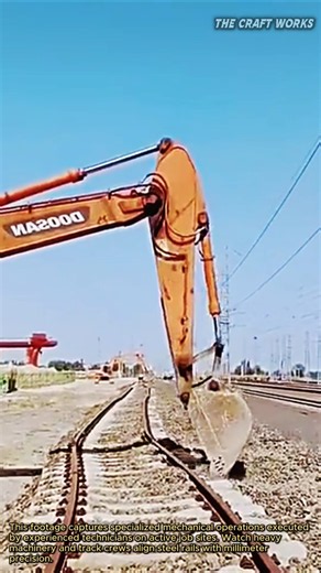 Incredible Rail Positioning Skills #industrial #machinery #skills #railway #infrastructure