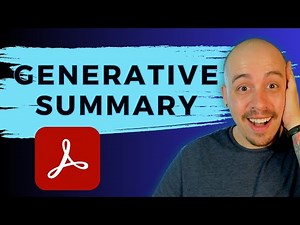 How to use the Generative Summary feature in Adobe Acrobat Pro DC