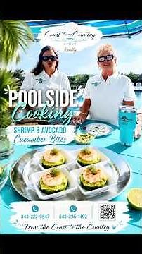 🍤 Poolside Cooking ☀️with Coast to Country Group - Shrimp & Avacado Cucumber Bites