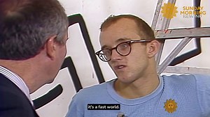 It's #WorldAidsDay. In this profile which originally aired on October 20, 1982, Charles Osgood met subway graffiti artist Keith Haring whose paintings took Soho by storm. Haring died of AIDS in 1990 at age 31. According to WHO, over 30 million people have died of HIV worldwide. | CBS Sunday Morning