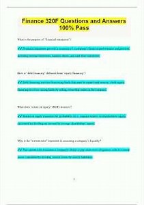 Finance 320F Questions and Answers 100 Pass2719