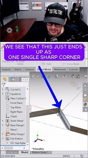 SolidWorks Sheet Metal Error - Corners LOOK BAD! - #solidworks #flat #pattern #options