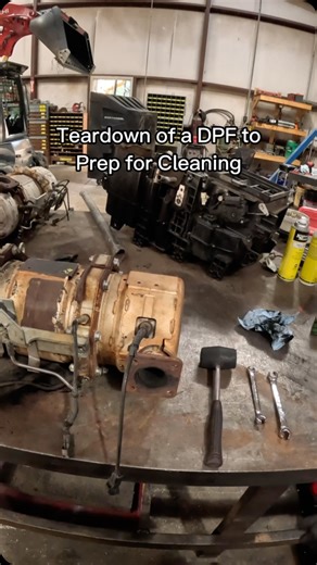 Teardown of DPF to prep for cleaning #tools #mechanic #teardown #DPF #heavyequipment #impact #snapontools #toolsrus | Tools R Us