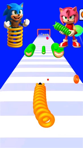 HELP! CRYING SONIC VS AMY ROSE EPIC BATTLE | SLIETHER RUN 3D🐍😱#shorts #gaming #youtubeshorts | MotionGamingff