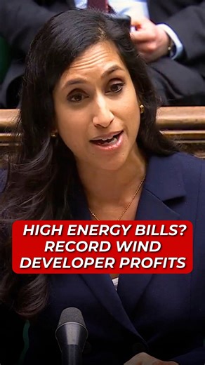 Claire Coutinho MP on Instagram: "On a like-for-like comparison, Ed Miliband’s offshore wind power was a whopping 24% more expensive than last year. He advertised to multi-million pound energy companies that he would have to buy whatever they were selling because of his Net Zero targets. The result? Prices rocketed - all funded through your energy bills. Those prices are now locked in for 20 years thanks to Labour. www.CheapPowerPlan.com"