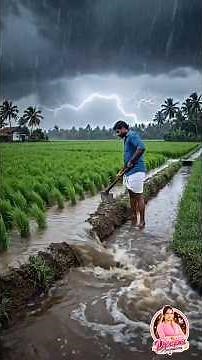Relaxing Heavy Rain Village Morning Routine | Traditional Tamil Village Cooking | Nature Sounds